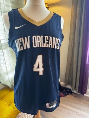 NBA New Orleans Navy and Gold Basketball Jersey - #4